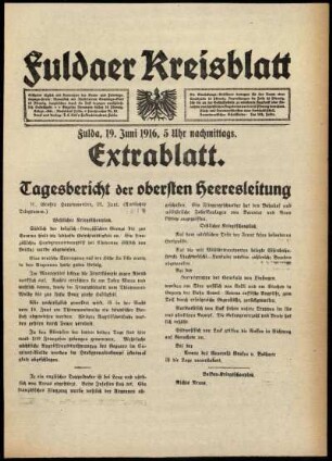 Ausgabe vom Montag, den 19. Juni 1916.