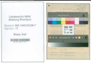 Entnazifizierung Karl Braun , geb. 23.06.1905 (Schweisser)