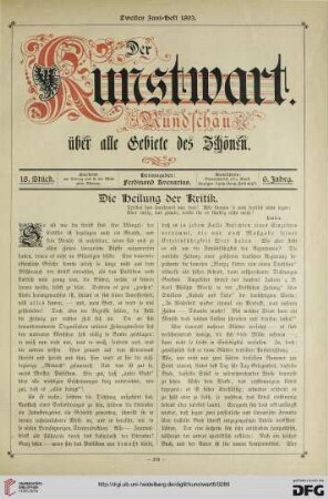 Die Heilung der Kritik
