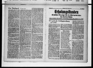 Erholungsstunden. 1933-1933