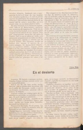 En el desierto