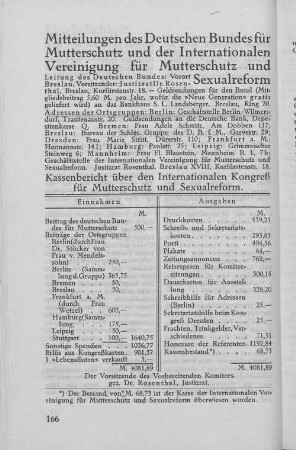 Mitteilungen des Deutschen Bundes für Mutterschutz und der Internationalen Vereinigung für Mutterschutz und Sexualreform