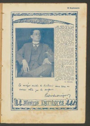 Nuestros escritores: Pedro Sonderéguer