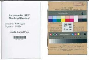Entnazifizierung Ewald Paul Gralla , geb. 15.02.1912 (Steiger)