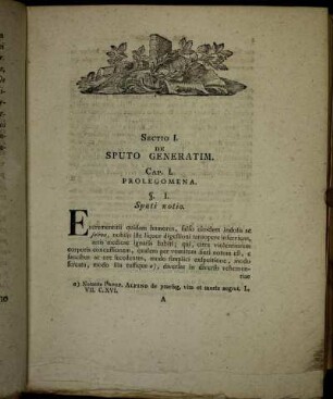 Sectio I. De Sputo Generatim.