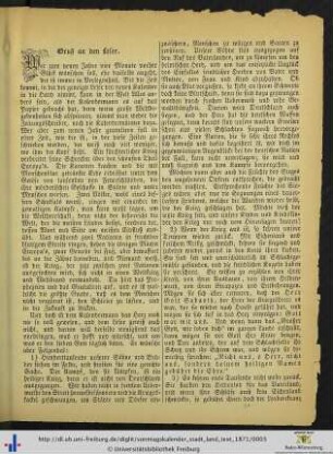 Gruß an den Leser.