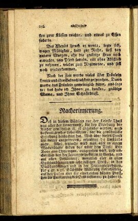 Nacherinnerung.