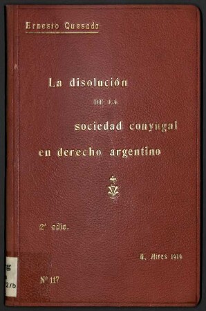 La disolución de la Sociedad Conyugal en derecho argentino