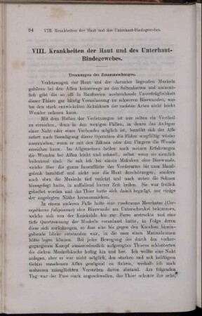 VIII. Krankheiten der Haut und des Unterhaut-Bindegewebes