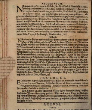 Neanias Procopius Novus Saulus & Paulus : Victima pro fide Catholica ; [Periocha]