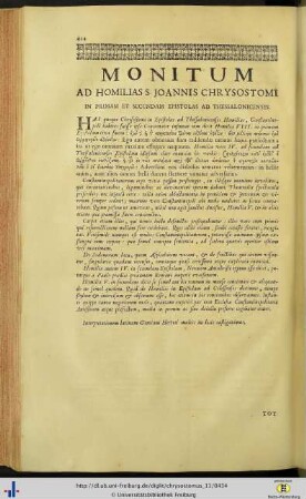 In epistolam I ad Thessalonicenses homiliae XI.