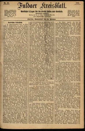 Ausgabe vom Samstag, den 24. Februar 1883.