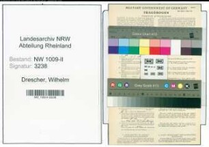Entnazifizierung Wilhelm Drescher , geb. 12.10.1909 (Pfleger)
