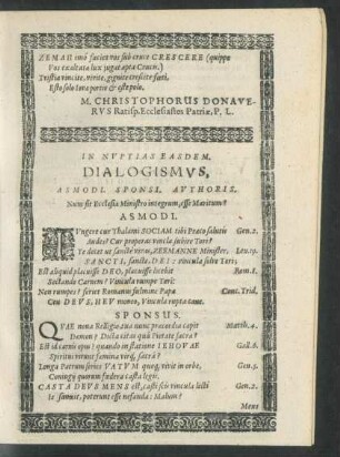 In Nuptias Easdem. Dialogismus, ...