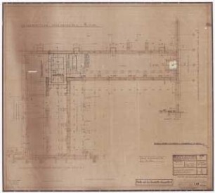 Technische Universität Berlin Elektrotechnische Institute, 2. Bauabschnitt: Fundamentplan Verbindungsbau 1:50