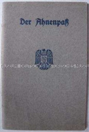 Ahnenpass einer Familie aus Weißenfels mit zahlreichen Eintragungen