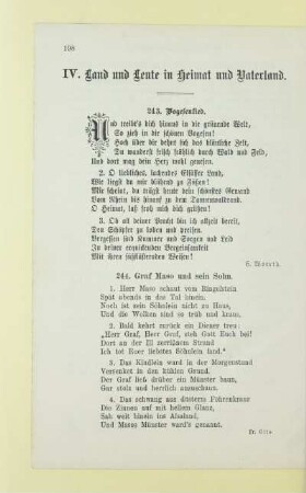 IV. Land und Leute in Heimat und Vaterland