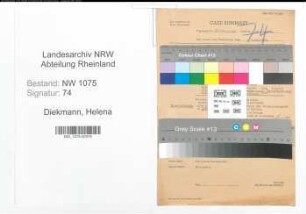 Entnazifizierung Helena Diekmann , geb. 17.02.1905 (Kontoristin)
