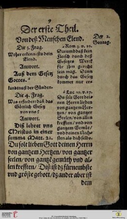 Der erste Theil. Von deß Menschen Elend