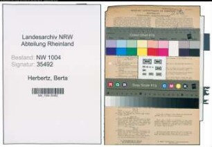 Entnazifizierung Berta Herbertz , geb. 01.04.1911 (Angestellte)