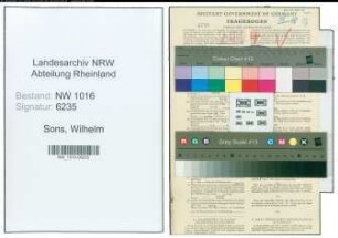 Entnazifizierung Wilhelm Sons , geb. 07.09.1894 (Klempner)