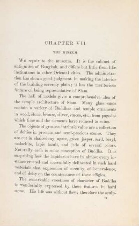 Chapter VII. The museum