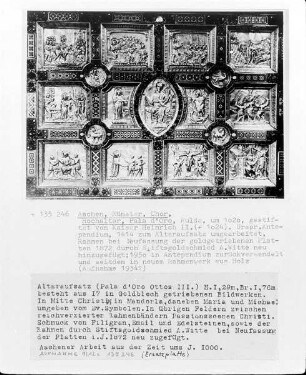 Der Hochaltar des Aachener Münsters — Pala d'Oro Ottos III.