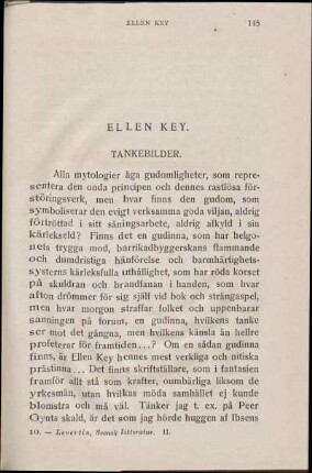 Ellen Key. Tankebilder.
