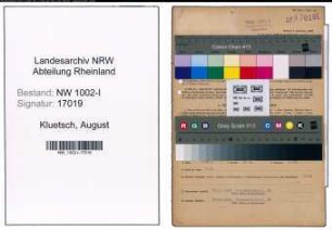 Entnazifizierung August Kluetsch, geb. 23.01.1897 (Kaufm.Angest.)