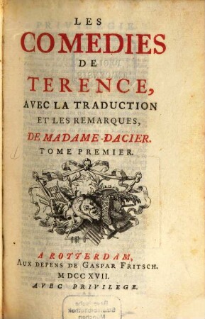 Les Comédies de Terence, 1