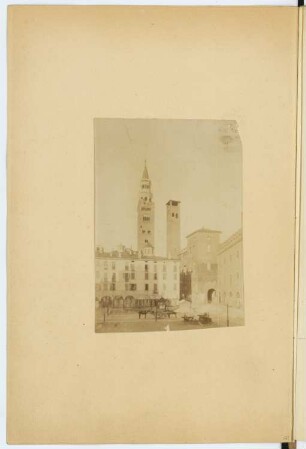 Dom Santa Maria Assunta und Baptisterium, Cremona: Ansicht (aus: Skizzen- und Fotoalbum 4)