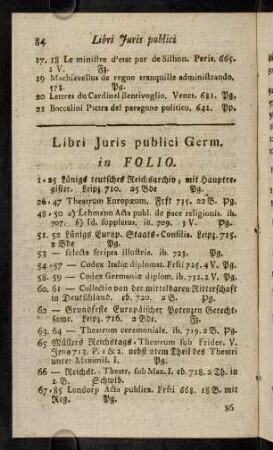 84-92, Libri Juris publici Germ. in Folio