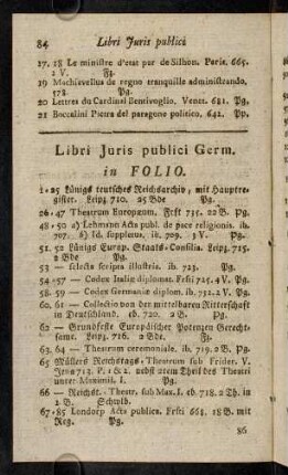 84-92, Libri Juris publici Germ. in Folio