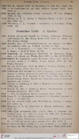 Deutsches Recht (Nr. 1025 - 1200)