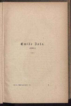 Emile Zola. (1880.)