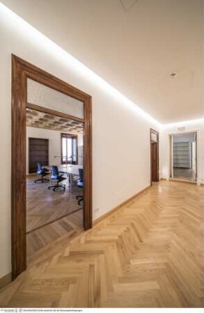 Palazzo Zuccari, Innenräume, Zweites Obergeschoss / secondo piano, Korridor (Raum 4003)