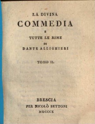 La divina commedia e tutte le rime di Dante Alighieri, 2