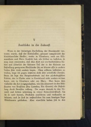 V Ausblicke in die Zukunft