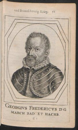 Georgius Fredericus DG March. Bad: Et Hachb.