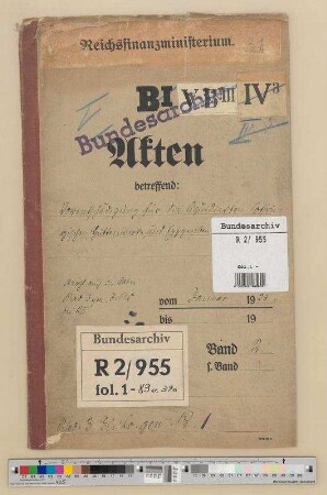 Vorentschädigung für die liquidierten lothringischen Hüttenwerke und Erzgruben