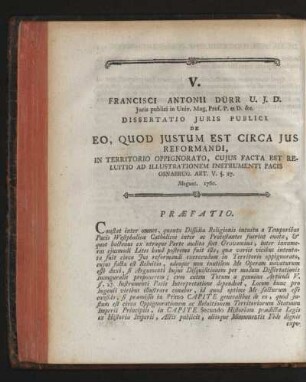 V. Francisci Antonii Dürr