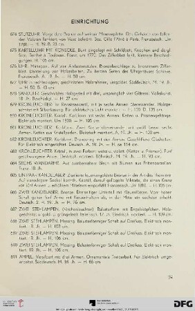 Einrichtung (Nr. 674-773)