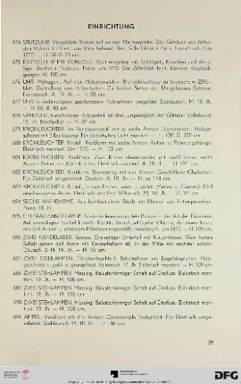 Einrichtung (Nr. 674-773)
