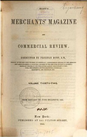 Merchants' Magazine and commercial Review, 32