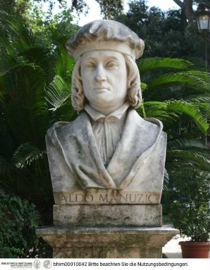 Büste des Aldus Manutius