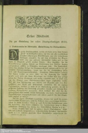 Erster Abschnitt. Bis zur Gründung der ersten Staatspostanlagen (1616)