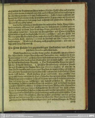 Die Cron Pohlen bey gegenwärtigen Umständen von Sachen sich keiner Diversion zuförchten habe