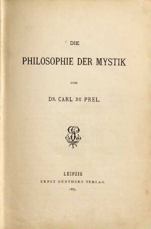 Die Philosophie der Mystik