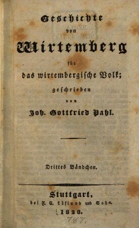 Geschichte von Wirtemberg : für das wirtembergische Volk geschrieben. 3
