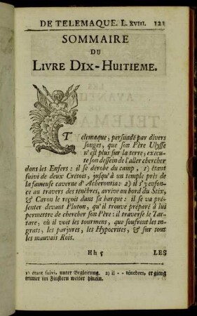 Sommaire du Livre dix-huitieme. Livre dix-huitieme.